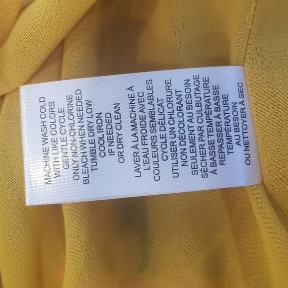 💕T TAHARI💕 V-Neck Cami ~ Yellow Multi-Color Bright Paisley Swirl XS NWT - Picture 10 of 10